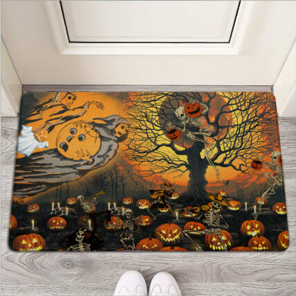 Skull Halloween Skull Darkness - Doormat - Owl Ohh - Owl Ohh
