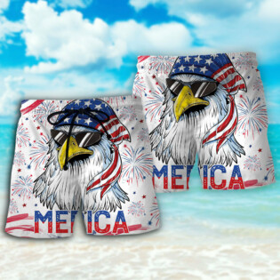 Eagle Independence Day American - Beach Short - Owl Ohh - Owl Ohh