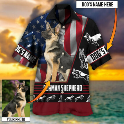 German Shepherd My Lovely Dog Custom Photo Personalized - Hawaiian Shirt - Owl Ohh - Owl Ohh