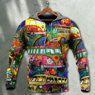 Hippie Van Colorful Vans On The Way - Hoodie - Owl Ohh - Owl Ohh