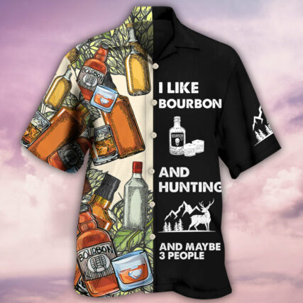 Wine Hunting I Like Bourbon - Hawaiian Shirt - Owl Ohh - Owl Ohh