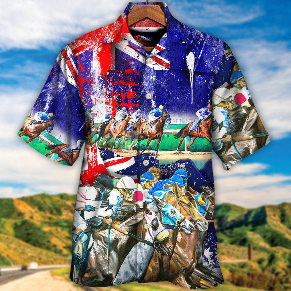 Australia Horse Racing Lover - Hawaiian Shirt - Owl Ohh - Owl Ohh