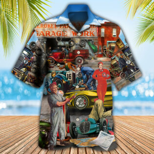 Auto Mechanic Retro Car - Hawaiian Shirt - Owl Ohh - Owl Ohh