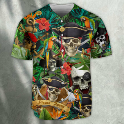 Pirate Skull Pirates Make Legends - Baseball Jersey - Owl Ohh