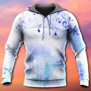 Music Watercolor Music Notes - Hoodie - Owl Ohh - Owl Ohh