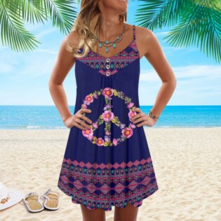 Hippie Peaceful Summer Vibes Purple - Summer Dress - Owl Ohh - Owl Ohh