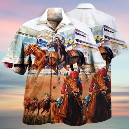 Horse Racing Amazing - Hawaiian Shirt - Owl Ohh - Owl Ohh