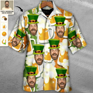 ST Patrick's Day For You Funny Face Custom Photo - Hawaiian Shirt - Personalized Photo Gifts for men and women, kids - Owl Ohh