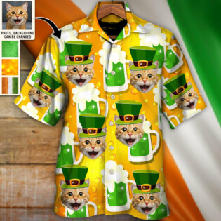 St Patrick's Beer Lover Happy Saint Patrick's Custom Photo - Hawaiian Shirt - Personalized Photo Gifts for men and women, kids - Owl Ohh