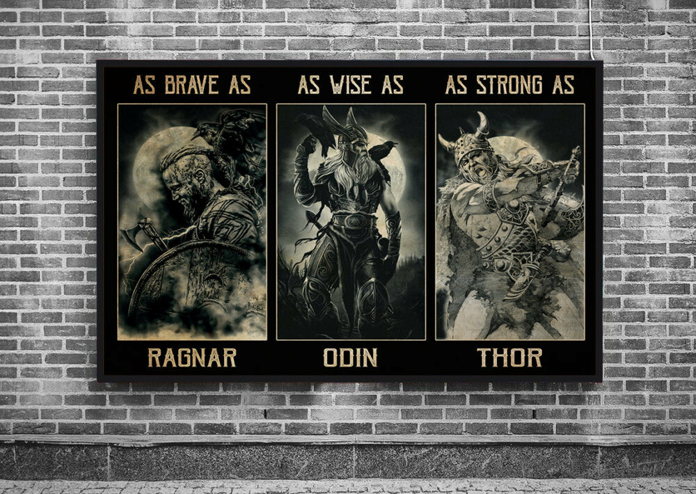 Viking Warrior As Strong As - Horizontal Poster - Owl Ohh - Owl Ohh