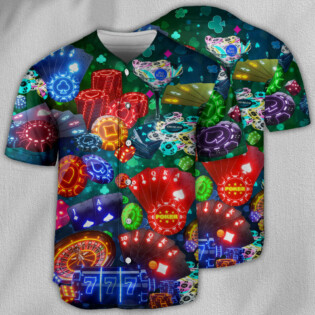 Poker Gambling Poker Is War Not A Game - Baseball Jersey - Owl Ohh - Owl Ohh