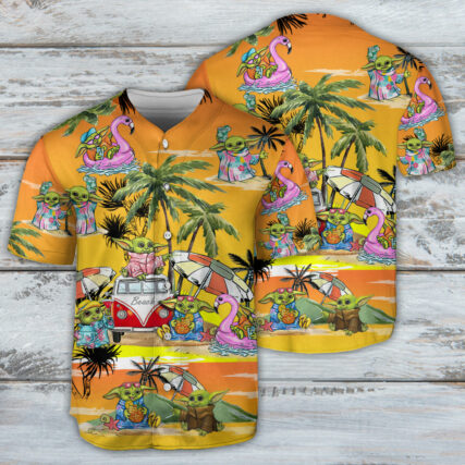 SW Disney Baby Yoda Orange - Baseball Jersey
