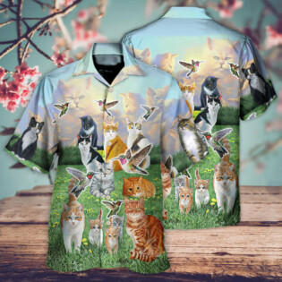 Cat Go To Heaven - Hawaiian Shirt - Owl Ohh - Owl Ohh
