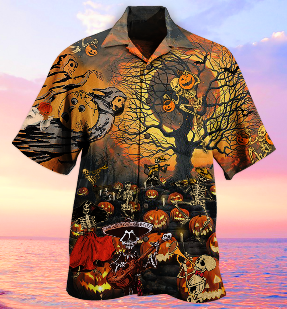 Halloween Skull Darkness - Hawaiian Shirt - Owl Ohh - Owl Ohh