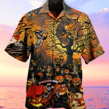 Halloween Skull Darkness - Hawaiian Shirt - Owl Ohh - Owl Ohh