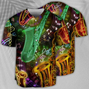 Saxophone Music Love Life Hobby Style - Baseball Jersey - Owl Ohh
