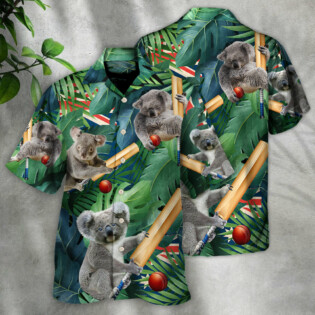 Cricket Koala Funny Lover Cricket And Koala - Hawaiian Shirt - Owl Ohh for men and women, kids - Owl Ohh