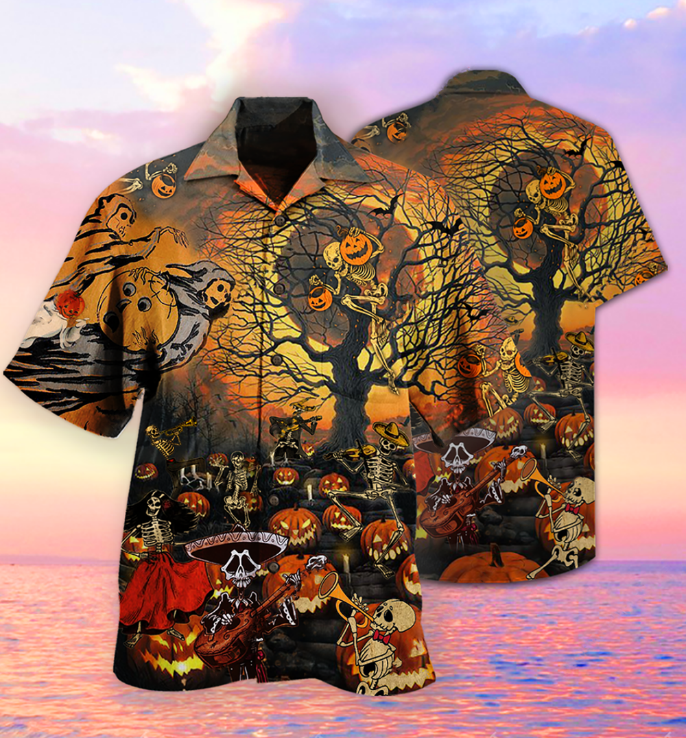 Halloween Skull Darkness - Hawaiian Shirt - Owl Ohh - Owl Ohh