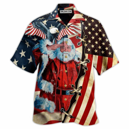 Christmas Patriot Panta Clause - Hawaiian Shirt - Owl Ohh - Owl Ohh