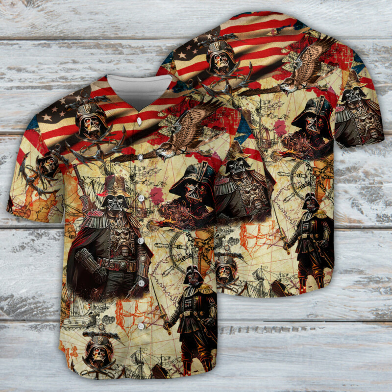 Independence Day Star Wars Darth Vader Pirates Home Is Where The Anchor Drops - Baseball Jersey