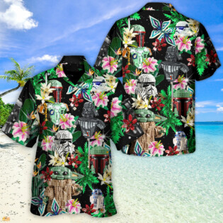 Star Wars Lego Baby Yoda, Boba Fett, Darth Vader and Stormtroopers Tropical - Hawaiian Shirt