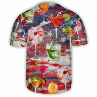 Cocktail Independence Day Let's Drink Cocktail On This Day - Baseball Jersey - Owl Ohh - Owl Ohh