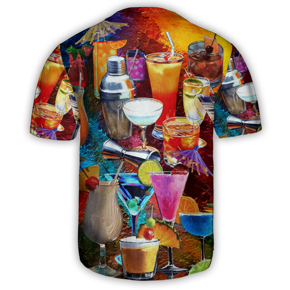 Cocktail Fruit Colorful Style - Baseball Jersey - Owl Ohh - Owl Ohh