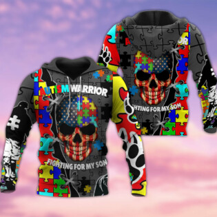 Autism Warrior Fighting For My Son - Hoodie - Owl Ohh - Owl Ohh
