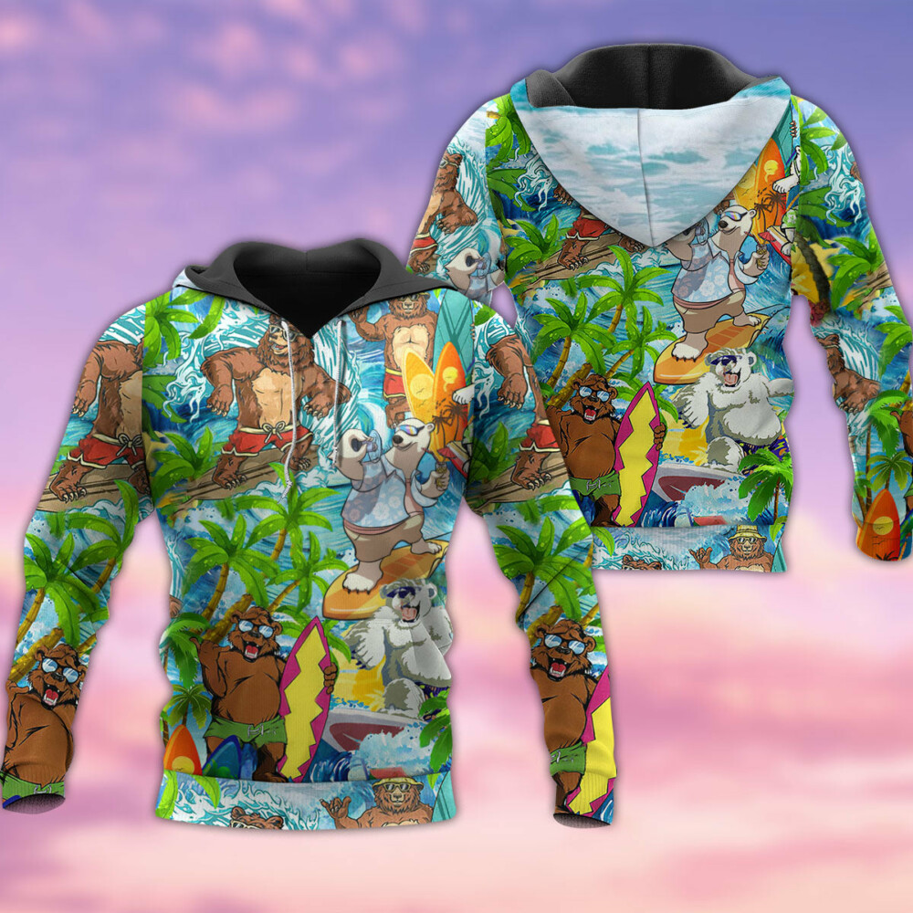Bear Love Beach Love Animals - Hoodie - Owl Ohh - Owl Ohh
