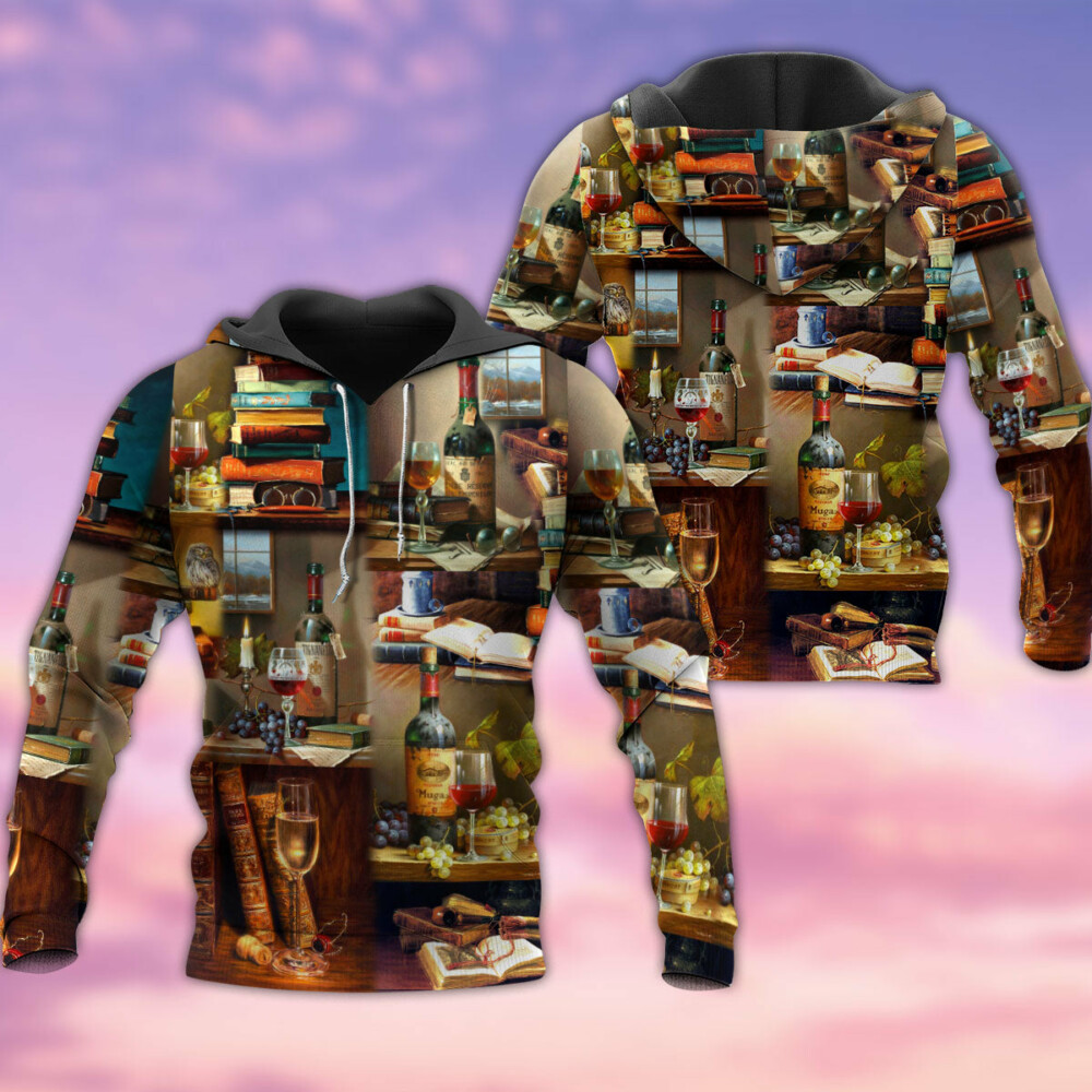 Book And The Smell Of Fine Drink - Hoodie - Owl Ohh - Owl Ohh