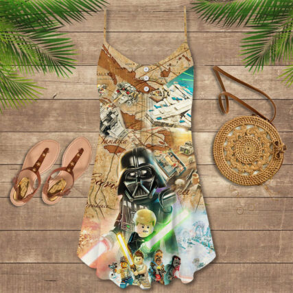Star Wars Lego Pirate Vintage Ship - V-neck Sleeveless Cami Dress
