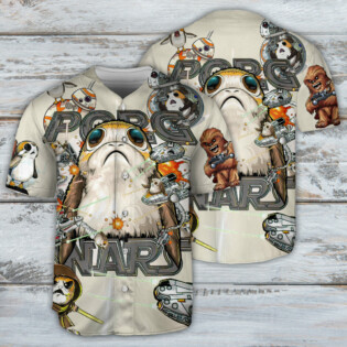 Star Wars Porg So Cute Porg Wars - Baseball Jersey