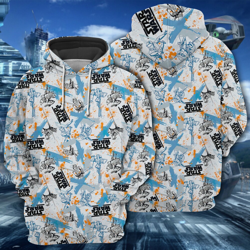 Starwars Yoda Fighters Pattern - Hoodie
