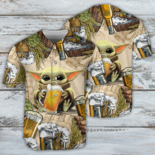 Star Wars Baby Yoda And Beer Wheat - Baseball Jersey
