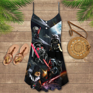 Star Wars Cat Darth Vader - V-neck Sleeveless Cami Dress