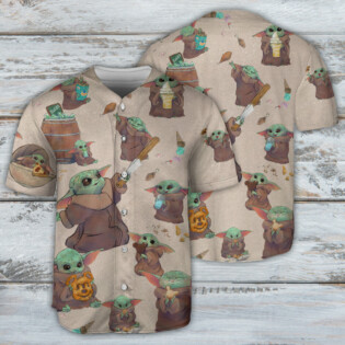 Star Wars Baby Yoda Eating Everything - Baseball Jersey