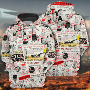 Star Wars All Funny Quotes Comic Style - Hoodie