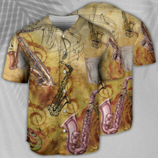 Saxophone Music Love It With Classic Style - Baseball Jersey - Owl Ohh