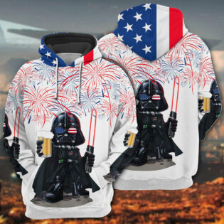 Starwars Independence Day Darth Vader With Beer - Hoodie