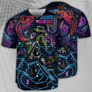 Saxophone Music Love Neon - Baseball Jersey - Owl Ohh