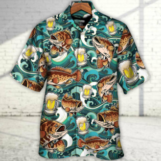 Fishing Beer Fishing Solves Most Of My Problems Beer Solves The Rest - Hawaiian Shirt