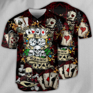 Poker Gambling Poker Take The Risk Or Lose The Chance - Baseball Jersey - Owl Ohh - Owl Ohh