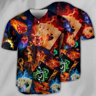 Poker Gambling Life Like Poker Has An Element Of Risk - Baseball Jersey - Owl Ohh - Owl Ohh