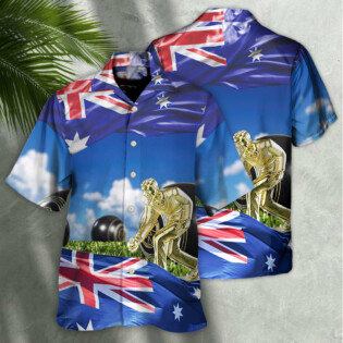 Lawn Bowling The Flag Fly With Wind In Australia - Hawaiian Shirt - Owl Ohh - Owl Ohh