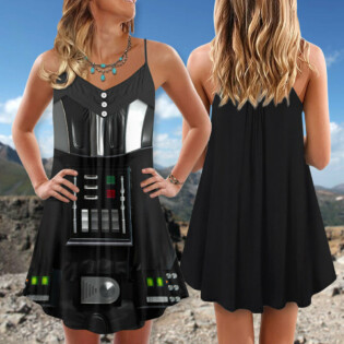 SW Darth Vader Cosplay - V-neck Sleeveless Cami Dress