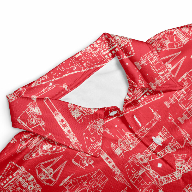SPACE SHIPS STAR WARS RED - Polo Shirt