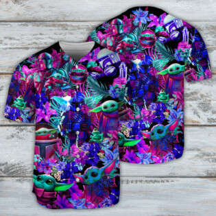 Special Star Wars Baby Yoda Synthwave - Baseball Jersey