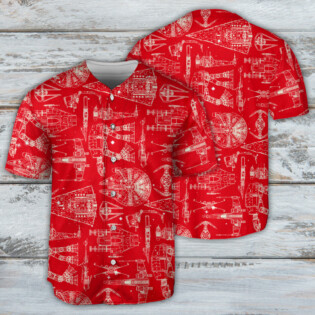 SPACE SHIPS STAR WARS RED - Baseball Jersey