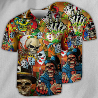 Poker Skull Life Style - Baseball Jersey - Owl Ohh - Owl Ohh
