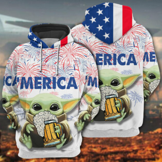SW Baby Yoda With Beer - Hoodie